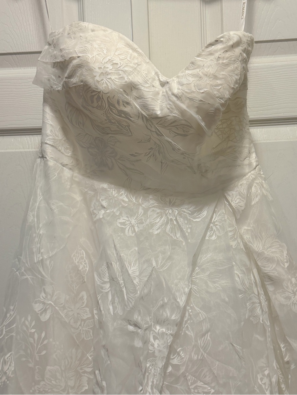 Romantic Strapless White Lace A-Line Dress
